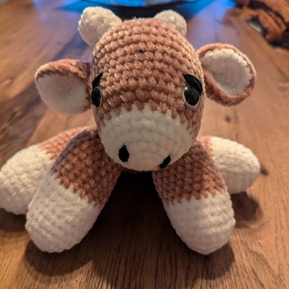 Amigurimi  little goat plushie.  Handmade crochet  6,5 inch - Picture 4 of 4